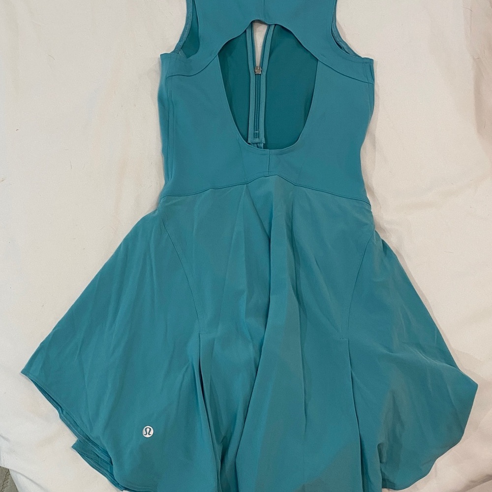 Teal, Sleeveless, Open back Lululemon Tennis Dress, Size 2 - Picture 2 of 6